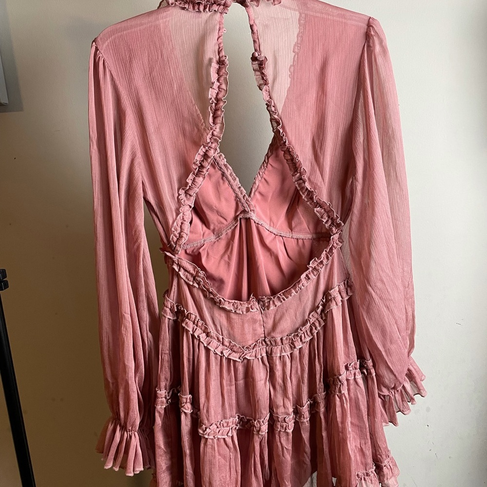 Blush backless dress